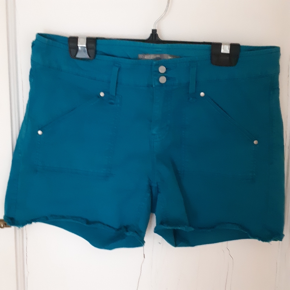 Smart Set Aqua Shorts Frayed Edge